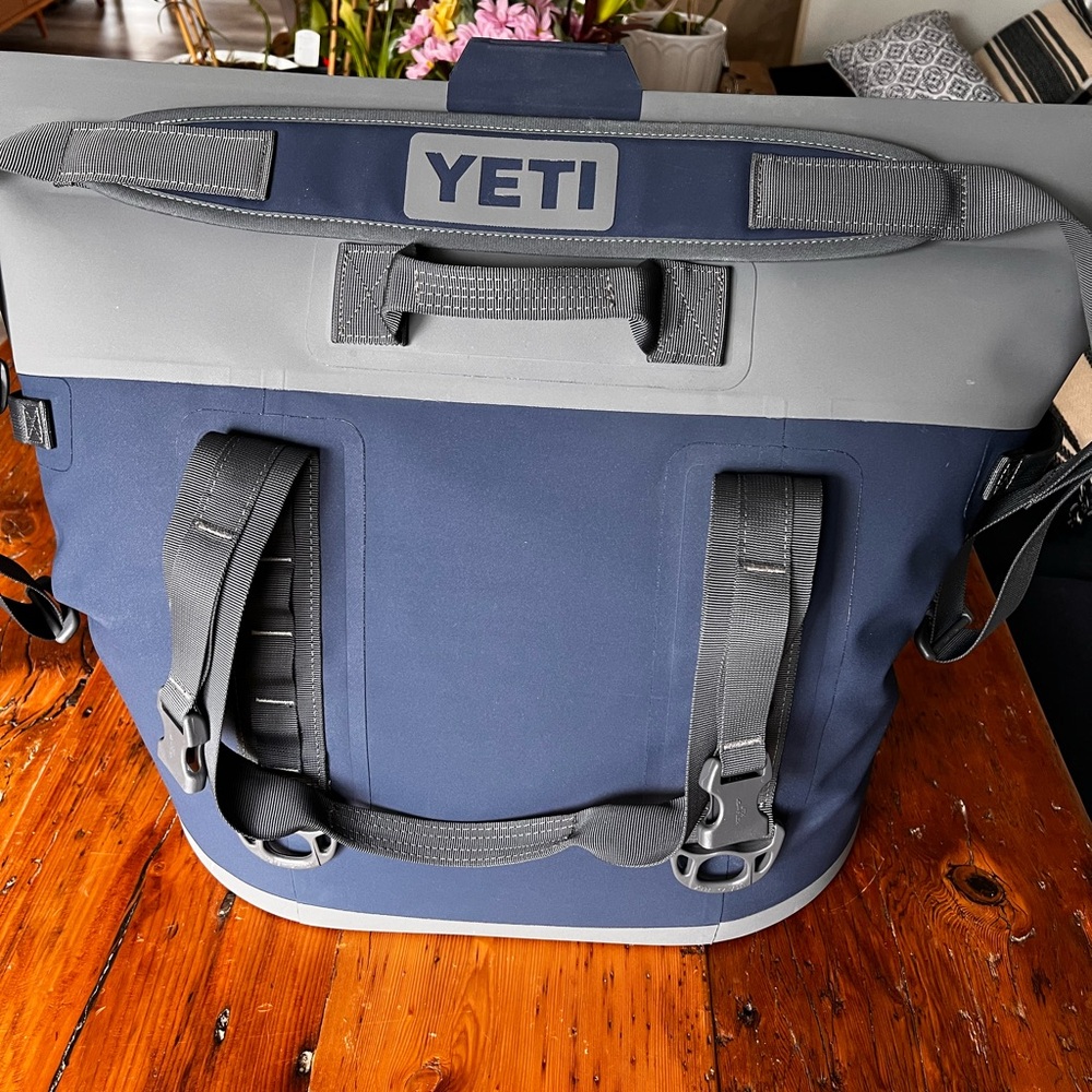 YETI Blue and Gray Duffel Bag Outdoor Ready